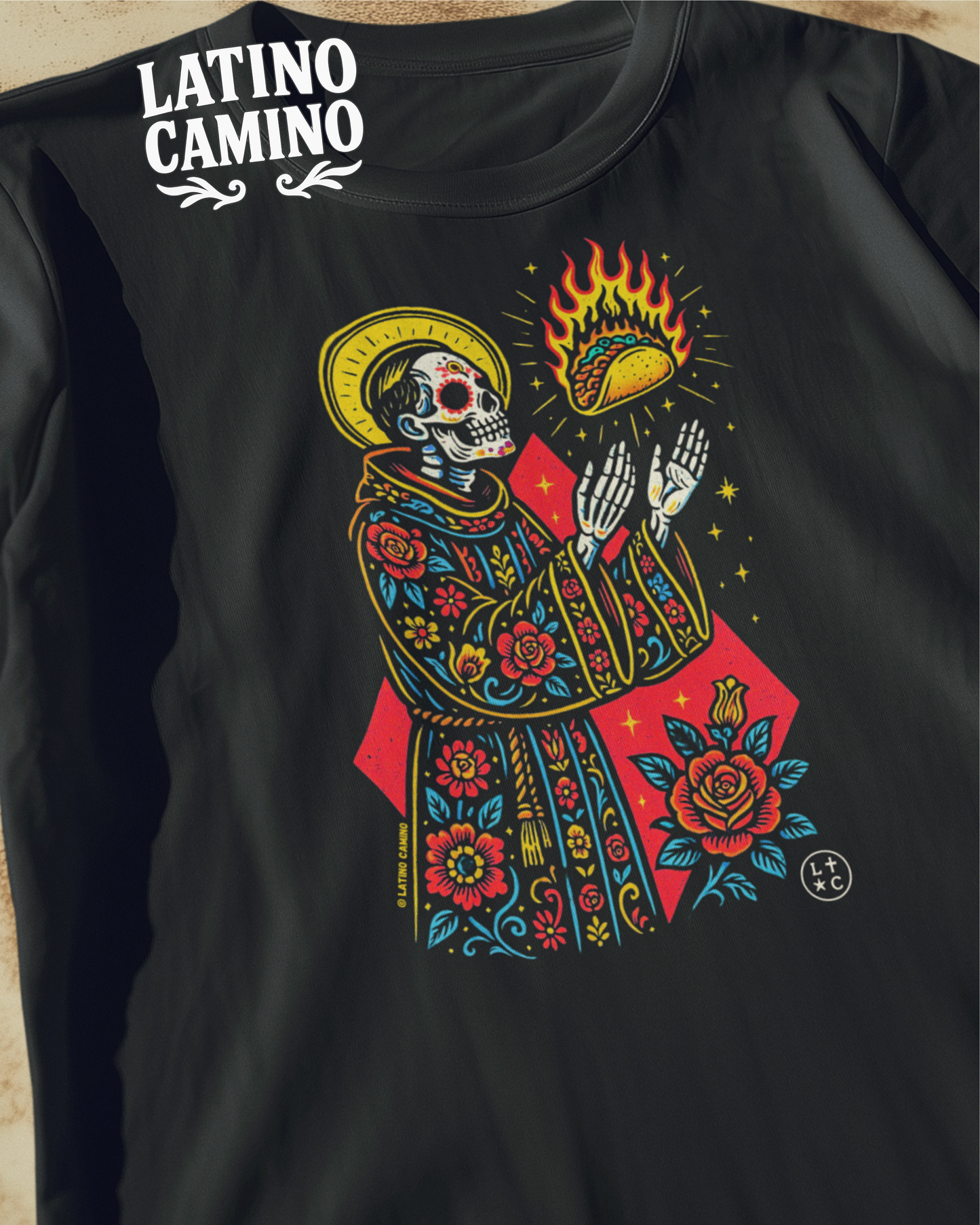 San Pascual Standing (Color) and Taco Tshirt