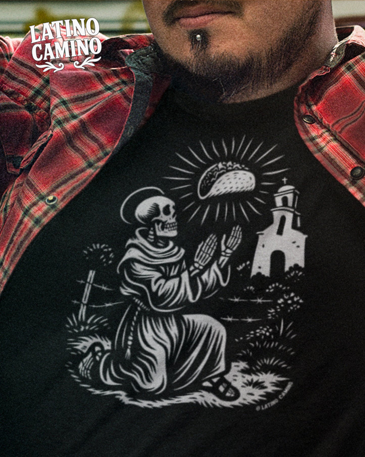 San Pascual Skeleton and Taco Tshirt