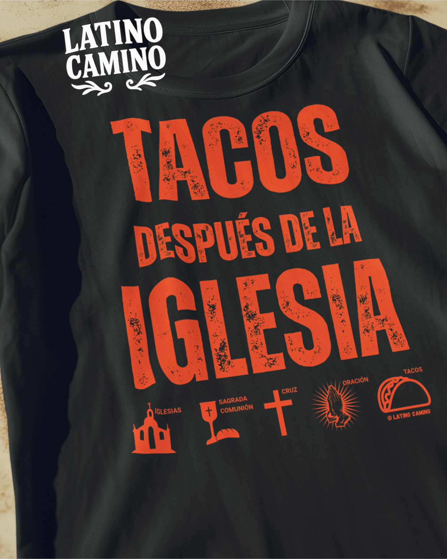Tacos after Church -  Church Symbols Tshirt