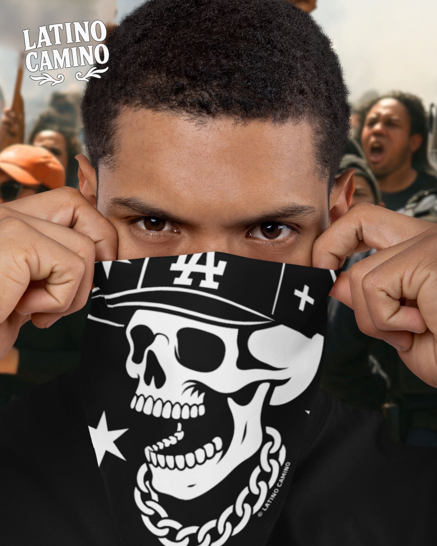 LA City Skull Large Bandana