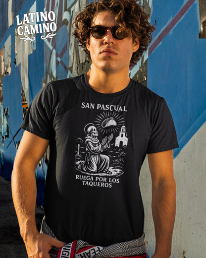 San Pascual Skeleton - Pray for the Taco Guys Tshirt