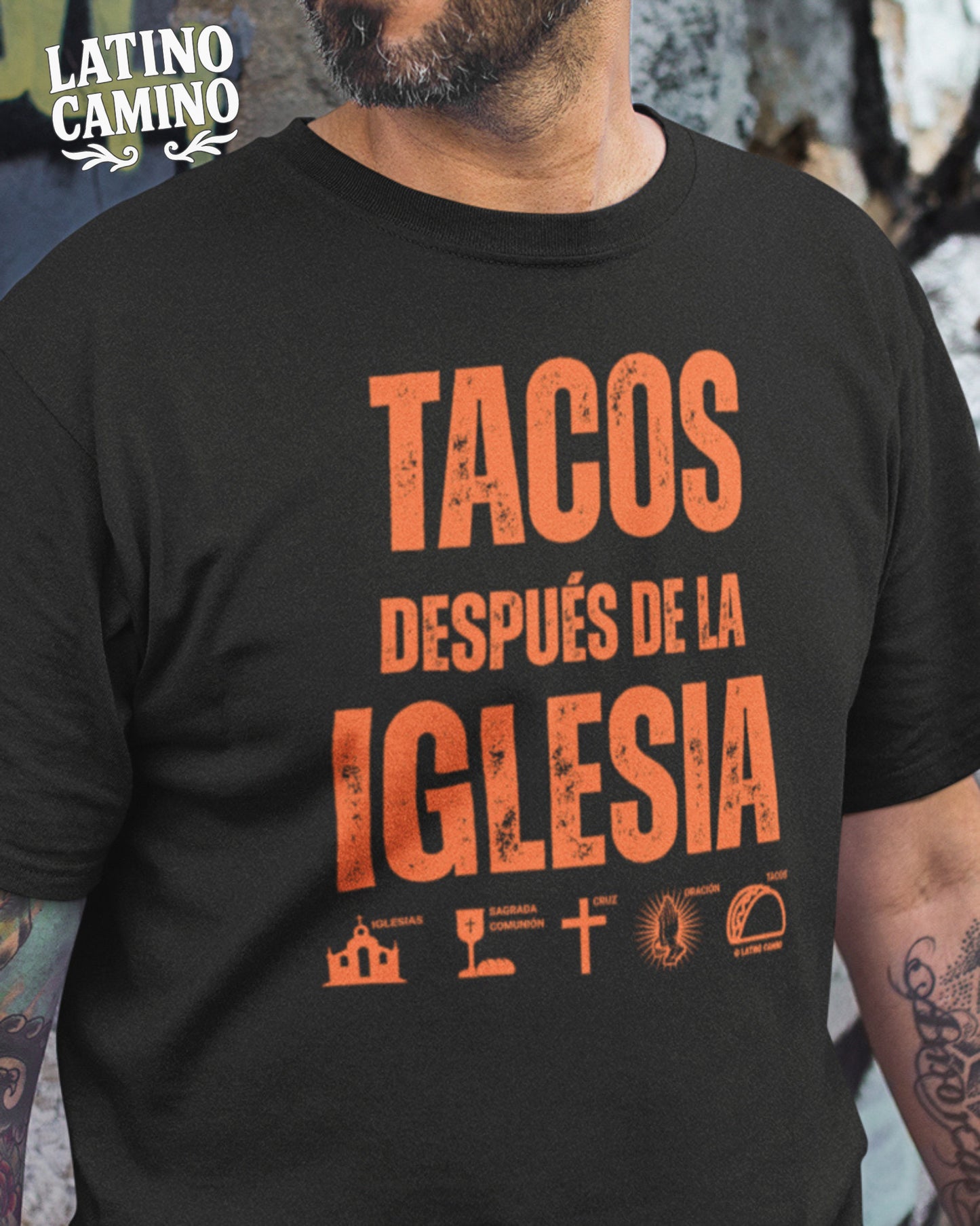 Tacos after Church -  Church Symbols Tshirt