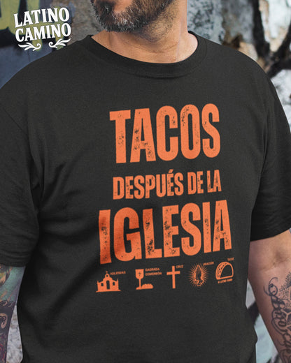 Tacos after Church -  Church Symbols Tshirt