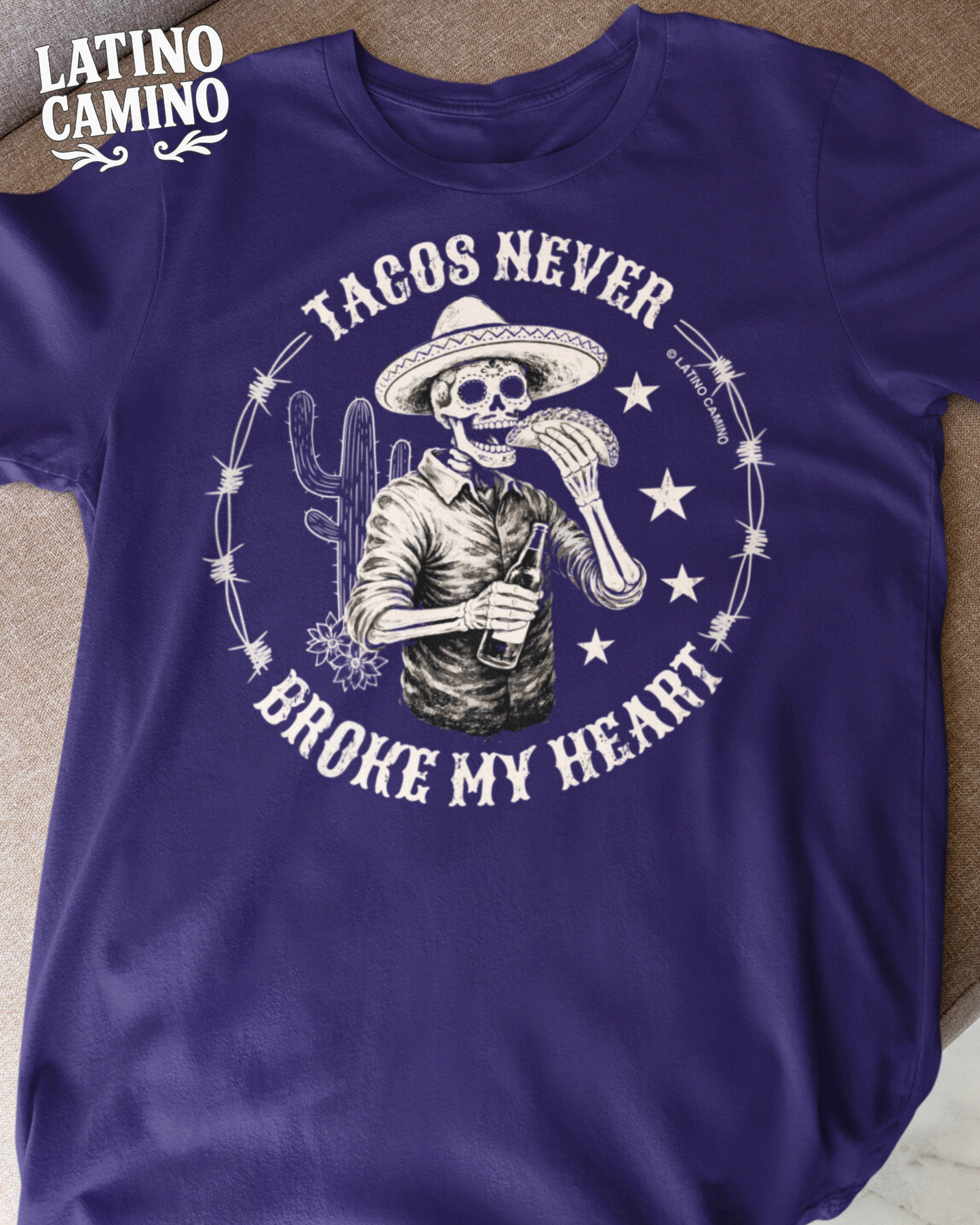 Vintage Tacos Never Broke My  Heart - FRONT print