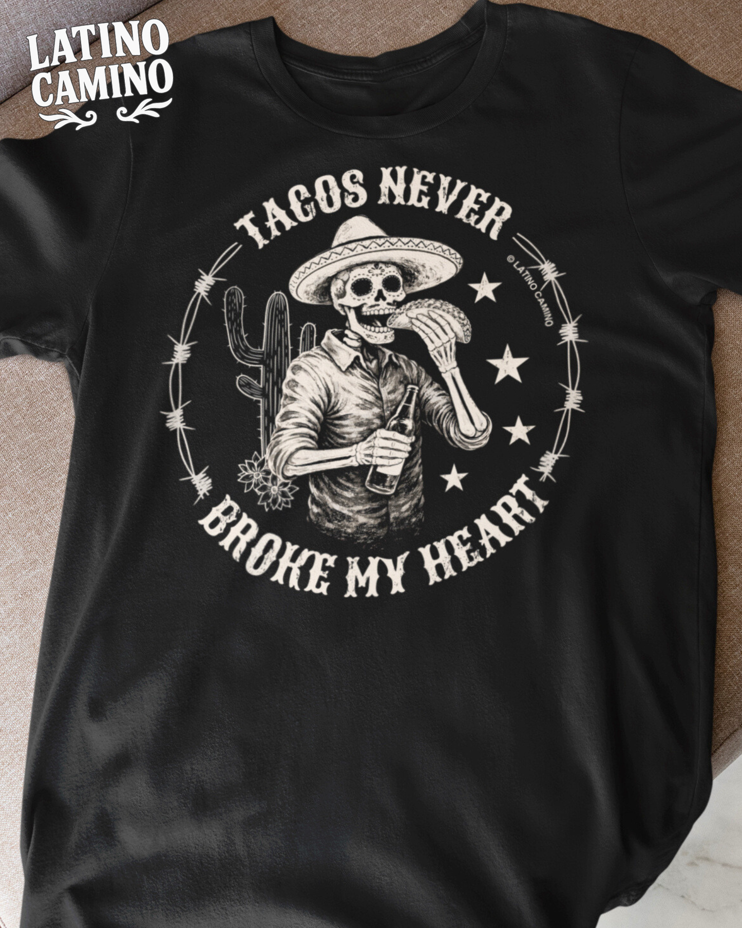 Vintage Tacos Never Broke My  Heart - FRONT print